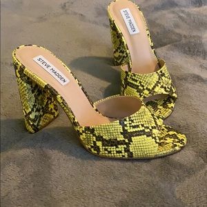 NWT Steve Madden Central Yellow Snake